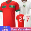 22 23 Morocco Mens Soccer Jerseys National Team HAKIMI ZIYECH EN-NESYRI HARIT SAISS IDRISSI BOUFAL Home Away Football Shirts Adult Uniforms