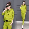 Women's Two Piece Pants Spring And Autumn Sweater Suit Fashion Two-piece Large Size Long-sleeved Hooded Student Casual Sportswear