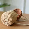 Sac de paille sacs Summer Handmade Woven Beach Circle Handbag Mini Basket Diagonal