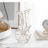 Vases Creative Crafts Glass Vase Transparent Hydroponic Flower Pots Desk Decoration Artificial Decorative Floral Arrangement