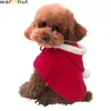 Hondenkleding Warmhut Cat Cloak met kap huisdier kerstkist schattig grappige cosplay jurken puppy dieren winter warme outfits kleren rood s m l xl