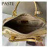 Culca di lusso elegante elegante oro d'oro boston tote olio interamente in cera in pelle crack crack borsetta da donna di qualità premium