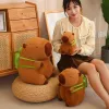 Cuscini soffice capybara bambola peluche kawaii capybara con tartaruga giocattolo peluche animali imbalsamato per bambini juguetes regalo di compleanno decorazioni per la casa