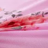 침구 패턴 낭만적 인 북유럽 꽃 세트면 주름 나무 침대 치마 퀸 커버 시트 홈 장식