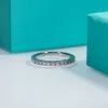 Кольцо для солистона Anujewel 2 мм D Цвет Moissanite Diamond Band 18k золота серебряной свадьбы S Whate Y2302257V