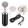 Microphones BM8000 Vintage Classic Karaoke Microphone Studio Consenser Mikrofon Mic with Pop Filter Radio Braodcasting Singing Recording