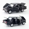 Car 1:24 Scale Diecast Toy Vehicle Model LADA 2106 Classical Car Pull Back Sound & Light Door Openable Collection Gift For Kid
