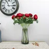 Faux blommig grönare konstgjorda ranunculus blommor med riktig beröring stam siden ranunculus blommor för hemdekoration 6 datorer t240422