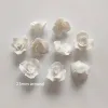 Components 50pcs Handmade Ceramic Flower Material White Color Porcelain Floral Hair Accessories For DIY Jewelry Make Parts