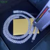 Mode 2024 vendre des bijoux Ice Out VVS Diamond Hip Hop Cuban Link Chain S925 STERLING Silver Moissanite Cuban Chain Collier