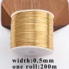 Strands YEGUI M754,jewelry accessories,copper wire,18k gold plated,0.3 microns,jewelry making,diy bracelet necklace,one roll/lot