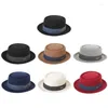 Beret Roll Trim TOP HAT VINTAGE FEDORA ROLE ROLE PLAY PROGE THES Party Costume