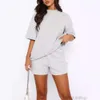 Summer Women Tracksuit Casual Designer Clothing Shorts Set Two Piece For White Womens Cotton New Hoodie Sets Fashionable Sports Short Sleeved Pullover with logo