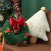 Dolls Christmas Day Decorative Pillow Ginger Bread Plush Toy Christmas Tree Doll Chocolate Cookie House Shape Doll Xmas Party Decor