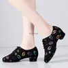 Dance Shoes High Heel Sneakers For Women Ballroom Latin Kids Adult Size Close Toe 5cm Training 3/5cm