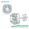 イヤリングMiliyalier Real S925 Sterling Silver 1Ct D Color Moissanite Wedding Stud earrings for woman fine pass diamond test gra Jewelry