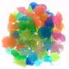 Aquariums 10/30 / 50pcs Colorful Luminous étoiles de mer conque Coquille en forme de pierres éclatantes décoratives pour jardin aquarium Pishing Pool Landscape