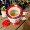 Mokken Net Red Creative Spitoon Ceramic Water Cup Classic Nostalgic Chamber Pot Email Mok ouderwetse koffiebekers Drinkwarebar