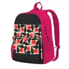 Sac à dos orla kiely multi-tige rouges sacs à dos de grande capacité sache d'étudiant sac à épaule ordinateur portable.