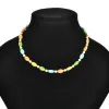 Kolyeler Zmzy Yeni Altın Renkli Boncuklar Strand Compoke Kadın Dize Yaka Charm Renkli El Yapımı Bohemia Collier Femme Jewelry Hediye