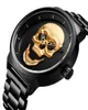 Skull Quartz Watch en acier inoxydable mâle imperméable montre des militaires regarder Relogio masculino1570600