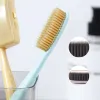 Têtes 5pcs / emballage grande brosse à dents de tête pince à dents d'origine coréenne avec boîtier de voyage pour adulte charbon biodégradable