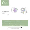 Oorbellen bisaer 925 Sterling Silver Fantasy Unicorn Stud oorbellen kleurrijke pony delicate vogeloor voor vrouwen originele fijne sieraden ece1266