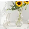 Vases Creative Crafts Glass Vase Transparent Hydroponic Flower Pots Desk Decoration Artificial Decorative Floral Arrangement