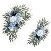 Dekorativa blommor 2x Artificial Flower Swag Hanging Garlands Välkommen skylt Floral Arch for Home Wedding Banket Garden