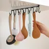 Organisation 1pc Cabinet Hook Hook, 6hooks / 12hooks Hanging Cup Holder, Organisateur de crochet en ligne de garde-robe multifonctionnelle Sauver l'espace de rangement