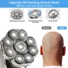 Männer Pflege Kit 9 Cutter Floating Head Elektrel Rasiermesser Multifunktion Shavers USB wiederaufladbar Feuchttil 6 in 1 kahl 240410