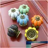 Handles Pulls Retro Pumpkin Ceramic Door Knob Kitchen Colorf Cabinet Der Cupboard Locker Pl Handle Wardrobe Cabinets Vanity Drop D Dhmsg