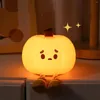 Nattljus halloween pumpa söt mjuk silikon säker lampdekorationer timing dimbar sängkläder barn baby gåvor