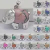 Anhänger Halsketten Rhodonit/Labradorit/Sandstein/Kristall/Lapis/Türkis/Achat/Bild Stein Edelstein Elefant Tierschmuck für Geschenk