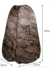 Zelte und Unterkünfte einzelne Person tragbare Privatsphäre Duschtoilettencamping Up Zelt Camouflage UV -Funktion Outdoor -Dressing -Power -Uhr Uhr