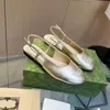 G Sapatos de couro de balé Sapatos de dança Designer Sandals planos feminino sandálias Sapatos de vestido Sapatos de slingback slingback Sandália Salto