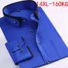 Shirts Spring Men wedding shirt Formal long sleeve plus size big 2XL 3XL dress shirts Pink formal navy blue 9XL 10XL 14XL Blouse purple