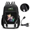 Borse anime Miss Kobayashi Dragon Maid Backpack Borse School Borse Mochila Travel USB Port Bag Boy Girls Backpack