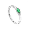 Clusterringe 2024 Verkauf S925 Sterling Silber Simple Green Gem Horse Eye Ring hochwertiger leichter Luxus für Frauen