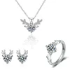 Collane 2022 Set di gioielli di diamanti Moissanite unici 925 Orecchini per matrimoni per feste in argento sterling per donne