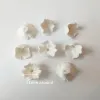 Components 50pcs Handmade Ceramic Flower Material White Color Porcelain Floral Hair Accessories For DIY Jewelry Make Parts