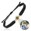 Bracelets Personalized Custom Projection Bracelet Adjustable Circle Photo Braided Bracelets for Women Men Couple Commemorative Jewelry