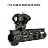 Scopes QD 45 Degree Offset with 25.4mm Ring Tactical Hunting Airsoft Rifle Flashlight Bracket Clip Mount for 20mm/21mm Picatinny Rail M