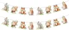 Décoration de fête Banner d'animaux boisés pour fille forestière animale Garland Creatures Baby Shower Birthday Supplies Decor 2packs