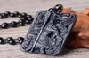 Qianxu Black Obsidian Boeddha ketting hanger Guan Yun Dragon Jade hanger Jade Jewelry Fine Jewelry S181013088780075