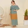 Casual Dresses Sexy Fat Lady Floral Dress Plus Size Off-Shoulder Long For Plump Girls