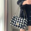 Sac 2024 Fashion Femme Square Tote Quality Woolen Designer Femme Mands Hands Hands Ladies Chain épaule Crossbody Voyage