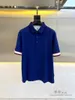 Mens Polos Spring e Summer Business Casual Brunello Camisetas curtas de manga curta Cucinelli preto azul e branco