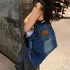 Kadınlar vintage denim tote çanta büyük jean çanta tasarımcısı lüks marka denim el çantası c çanta yaz kadın çanta yeni moda kot seyahat alışveriş çantaları tasarımcısı jean tote