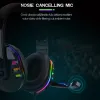 Scanners LED Light Gaming Headset Gamer Casque Deep Bass Computer Game Game Écouteur avec micro PS4 Xbox PC audifonos Gamer Fone